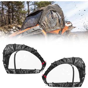 EMIMOTO Soft Upper Doors with Zippers Compatible with CFMOTO ZForce 800 EX/Trail 19-22/1000 18-19 UTV Cab Enclosure Fits Windshield and Side Mirrors Upper Doors Soft Side Doors