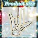2025 Christmas Ornaments, I Love You ASL Sign Language Hand Important Holiday Day Christmas Tree Decorations, Wood Souvenir Gift for Father Mother Husband Wife Son Daughter Friend (2025-12pcs)
