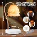 GEEZO Fragrance Candle Warmer LampElectric Candle Warmer with Timer & DimmerMom Christmas Birthday Gifts for Women, House Warming Gifts New Home Bedroom Decor