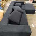 Vamcheer Modular Sectional Sofa with Chaise, Modern L Shaped Cloud Couch with Deep Seat, Sectional Couches for Living Room, Bedroom, Office, No Assembly Required, Black 66.9"D x 106"W x 22"H