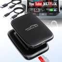 2025 Upgraded Wireless CarPlay and Android Auto Adapter Built in Netflix YouTube Support TF Card,Magic Car Play AI Box Convert Wired to Wireless Dongle, Apple Carplay Adapter for Cars from 2016