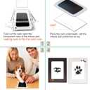 2 x Paw Print Kit for Dogs, Inkless Clean Touch 3.14.9 in, Dog Nose Print Kit with Ink Pad, Frames and Stickers, Mess-Free for Cats Puppies Kittens Memorial (Black)