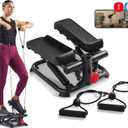 Sunny Health & Fitness Mini Steppers with Digital Monitor and Resistance Bands, Compact Low-Impact Cardio Machines for Home Workouts