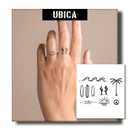 2 x Semi Permanent Tattoos for Women & Men, 2 Sheets Small Temporary Fake Tattoo Palm Tree, Lasts 7-15 Days Water-Resistant, Realistic Design for Hand&Finger, Non-Reflective Body Art Stickers (Beach)