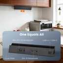 SURAIELEC 2-Pack 16 in Under Cabinet Power Strip with GFCI Outlet, Black