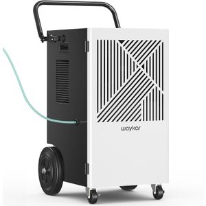 Waykar 155 Pints Commercial Dehumidifier with Pump, Drain Hose and Washable Filter Space up to 8000 Sq. Ft, for Basements, Industrial or Commercial Spaces - 5 Year Quality Coverage