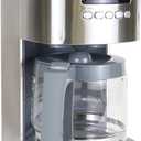 Kenmore Drip Coffee Maker - 12 Cup Programmable Cafe Machine With Glass Pot, Regular & Bold Brew, Auto Shut Off Large Water Reservoir, Reusable Filter, Kitchen Appliances For Cafeteria Barista (Silver)