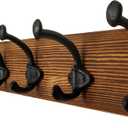 WEBI Rustic Coat Rack Wall Mount,35.43" Long 8 Cast Iron Coat Hooks Wall Mounted,Heavy Duty Wall Coat Hanger Hooks for Hanging Coats,Clothes,Jacket,Brown