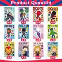 3 x 36 Pieces Make-a-face Stickers Pack, Mixed & Matched with 12 Designed Characters(3 of Each) Make Your Own Stickers for Kids Teens Party Decoration, Reward, Decor, Gift Idea