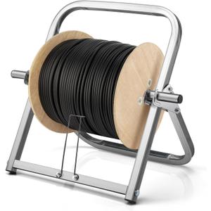 Hicarer Durable Single Axle Cable Caddy 13 x 16 Inch Wire Spool Rack Holder Commercial Industrial Steel Wire Rack Dispenser for Cable Reels Dispenser up to 100 lb Capacity