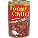 HORMEL Chili Chunky Beef Chili with Beans, No Artificial Ingredients, 15 Oz (EXP 02/22/29)