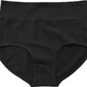 Pure Cotton Underwear For Women Skin-Friendly Comfortable And Breathable Underwear Mid-Waist (Small, Black)
