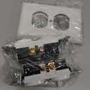 BESTTEN 2 Pack Combination Toggle Light Switch and Duplex Receptacle Outlet, Single Pole Toggle Wall Switch, Grounded Outlet, Combo Style, 15 Amp, Wallplate Included, UL Listed, White