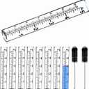 Plastic rain gauge replacement tube, 5'' capacity rain gauges replacement tubes for Yard Garden Outdoor Home, with Tube Brush, Best Rated (8 pcs)