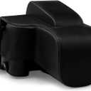 MegaGear MG1877 Ever Ready Leather Camera Case compatible with Nikon Coolpix P950 - Black