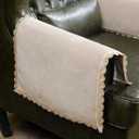 MINJIATEX Couch arm Covers, Non-Slip (2 pcs), Washable, for Living Room Recliner Chair, Protectors for Leather Sofa Armrest Slipcover