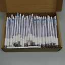 Motiskyy 100 Pcs 0.5mm Black Gel Ink Pens Bulk, Retractable Click Medium Point Ballpoint Pens Smooth Writing Comfortable Grip for Back to School Office Classroom Business Home Work(White,Modern)