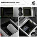 2 x YHTAUTO Center Console Organizer Tray Armrest Drawer Organizer for Tesla Model Y Juniper 2025 2026(Premium & Performance), Tesla Model 3 Highland 2024 2025 2026 Center Console Tray Storage Accessories