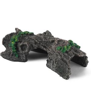 IBWell Aquarium Wood Fish Tank DecorationsResin Fake Logs Terrarium DCor, Reptile Hide Aquarium Hideout for Fish Cave, Small Turtles, to 20 Gallon Tank