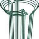 LEOBRO Plant Support, 8 PCS Peony Cages and Supports, Metal Plant Stakes, Plant Supports for Indoor Plants, Outdoor Plants, Monstera Hydrangea Support Cage, 10" W x 24" H
