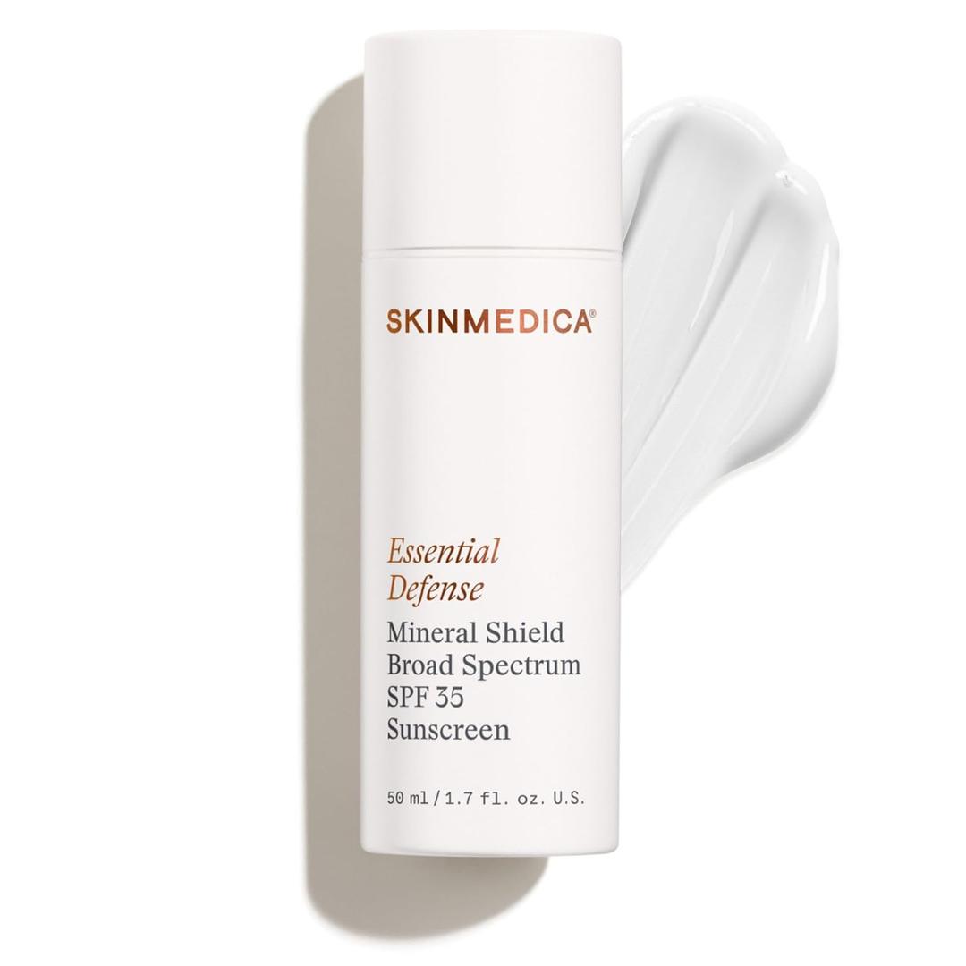 SkinMedica Essential Defense Mineral Shield SPF 35 Face Sunscreen - Sheer Mineral Sunscreen with Lightweight Broad Spectrum UVA/UVB Protection for Sensitive Skin (1.85 Oz)