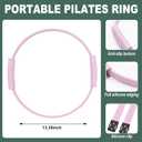 Yoga Pilates Resistance Ring, Anti-Slip Silicone Leg and Butt Trainer for Home Workouts, Postpartum Toning, Office Exercise