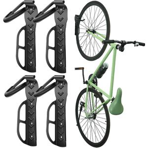 Wallmaster Bike Storage Rack for Garage, Wall Mount Bicycles Hanger, 4-Pack Bike Storage System Vertical Bike Hooks