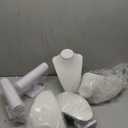 6 Pcs Jewelry Display Set Necklace Display Stand T Bar Bracelet Holder Jewelry Bust for Home Store Trade Show(White)