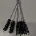 CiaraQ Bottle Cleaning Brushes, 8 Inch Nylon Tube Brush Set, Cleaner for Narrow Neck Bottles Cups with Hook, Set of 10pcs, Black