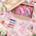 50 Set Easter Baby Shower Party Favors for Guests ''A Sweet Little Bunny Is on The Way'' Acrylic Shot Glasses Keychains Bottle Openers Thank You Cards Organza Gift Bags for Baby Shower Guests Souvenir