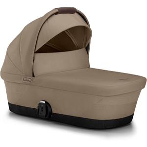 Cybex Gazelle S Cot Baby & Newborn Carrycot - Lightweight - Almond Beige | Baby Carrycot Attachment for Gazelle S & eGazelle Strollers, Newborn Cot with Travel Canopy & Carry Handle, Cozy & Spacious