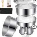 Automatic Powder Sifter Machine 10 Mesh 60 Mesh Automatic Sieve Shaker Vibrating Machine 110V Stainless Steel Sieve Shaker Machine with 2 Screens,Sieve Shaker Machine for Flour Powders