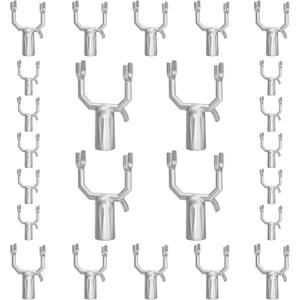 24 Pcs Tree Branch Support Metal Tree Crutch Support Device Leaning Straightening Kit Propping Up Branch Spreaders Fruits Stakes Broom Pole Anchor 0.75" Round Pipe Garden Yard Silver