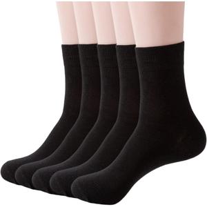 Josnown Womens Cotton Socks Thin Above Ankle Crew Socks for Women Girls Clothes 5 Pairs (9-11)