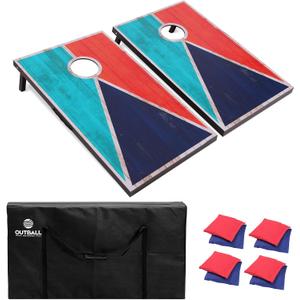 Cornhole Set 4x2 and 3X2 Regulation Size Corn Holes Sets with Carrying Bags & 8 Bean Bags Cornhole Boards Bean Toss Games for Adults Family Outdoor Beach Lawn Outside Backyard Games