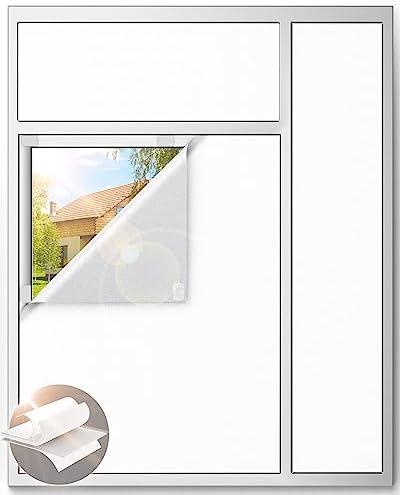 White Blackout Curtains for Bedroom, 100" x 58" Portable Blackout Blinds with 20 Sets Hooks & Loops Strips for 100% Blackout Window Film, Temporary Black-out Shades for Windows Cover Nursery Travel RV