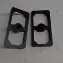 0.5 Inch Universal Billet Aluminum Leaf Spring Lowering Block Kit for Ride Height Adjustment 2 Pack Black