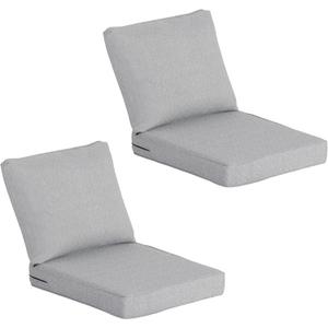COZYVIDA Outdoor Patio Cushion Set, 24x27.5x4.5 Inch, Stone Gray, 2P/24x27.5x4.5 In