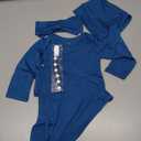 Newborn Baby Knotted Gown, Super Soft Silky Infant Long Sleeve Sleeper for Baby Girl and Boy Sleeping Bag with Mittens and Hat & Bowknot Set (Extra Long), Newborn Coming Home Outfit