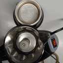 Electric Espresso Maker Transparent Coffee Maker Electric Moka Pot Portable Aluminum Espresso Machine Italian Moka Pot with Detachable Base, Coffee Gift for Women Men Home Travel(Black,6 Cup)