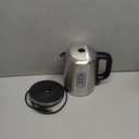 Amazon Basics Electric Stainless Steel Kettle for Tea and Coffee, BPA-Free, Fast Boiling, Auto Shut-Off, 1.1 Quarts, 1500W, Black and Silver