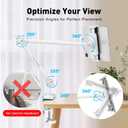 AboveTEK Tablet Stand Holder for Desk & Bed, Aluminum iPad Holder Arm with 360° Rotating Clamp, Adjustable Phone Stand Compatible with 4.7"-13.5" iPad Pro/Air/Mini, iPhone, Galaxy Tab- White
