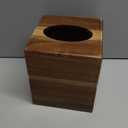 S310 Acacia Wood Tissue Box Cover, Square Tissue Box Holder with Slide-Out Bottom, Wooden Cube Tissue Covers Tissue Holders for Bathrooms Office Kitchen