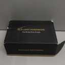 Black and Brushed Brass Dummy Door Knob  Non-Turning Interior Handle with Floral Medallion, Elegant Art Deco Style for Closet, Cabinet, Pantry, Hallway Doors (Dummy)