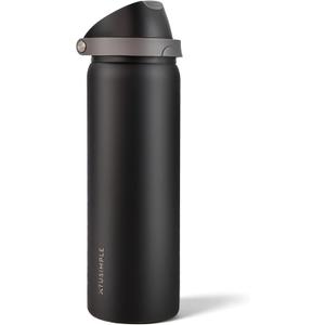 32 oz Insulated Water Bottle for Travel, 2-in-1 Quick Flip Straw and Push Button Spout Lid, Triple Walled Vacuum Stainless Steel Keep Cold for 30Hrs, Leakproof, for Gym, Hiking, Trip, Black