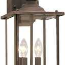 Generation Lighting 8468-71 Jamestowne Outdoor Wall Lantern Outside Fixture, Two - Light, Antique Bronze, 1-Light, cETL Listed, Safety Rated for Wet Locations, Aluminum Construction