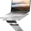 Nulaxy Laptop Stand, Ergonomic Sit to Stand Laptop Holder Convertor, Adjustable Height from 2.1" to 13.8", Supports up to 22lbs, Compatible with MacBook, All Laptops Tablets 11-17" - Silver