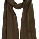 Scarf Winter Long Scarves for Women Men Cold Weather 72"x9.8" Soft (Brown, L)