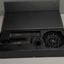 Foldable Hair Dryer with Diffuser, 110,000 RPM Professional High Speed Blow Dryer with Plasma Ion, 6.5Ft ALCI Cord, Concentrator & Diffuser for Men and Women, Lightweight for Travel/Home (Matte Black)