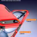 Magnetic for iPhone Air Case [Compatible with MagSafe] [Shockproof] [Heavy Duty Protection] Pocket-Friendly & Tough Non-Slip Protective Phone Cover for iPhone Air 6.5", Red